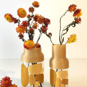 Vases CAILLOU ocre jaune