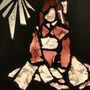 Vitrail en dalle de verre - Solange Assouline - Geisha