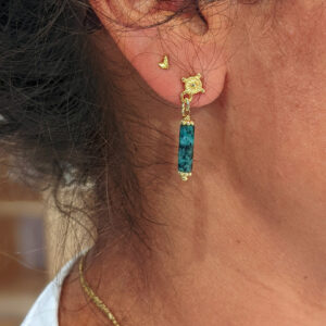 Boucle d'oreille -Turquoise africaine