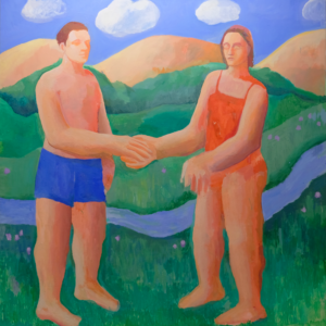 Ceux qui se faisaient face, 2023, 155x145cm, acrylique sur toile, La Corvée