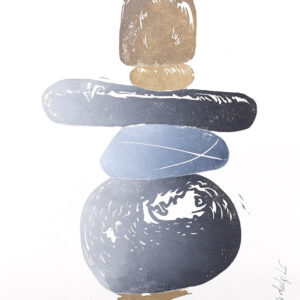 Galets - Linogravure - delphinE Le Berre