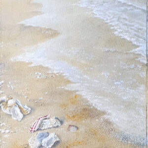Aytré plage auc huitres huile sur toile