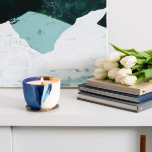 Bougie TERRA PAESINA, bleu mat