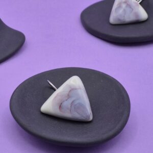 Boucles d'oreille en porcelaine avec jus d'oxyde