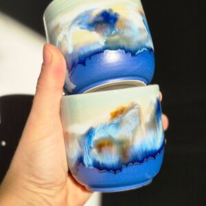 Tasses café TERRA PAESINA bleu mat