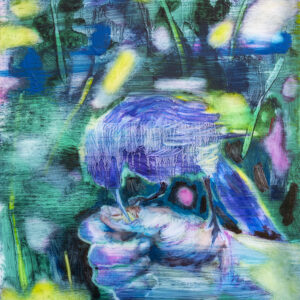 Les passagers 8, peinture à l'huile sur papier calque, 42x30cm, 2026