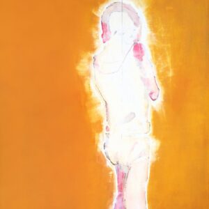 Love corner 2026 feutre fin, encre et huile sur toile 116 x 89 cm