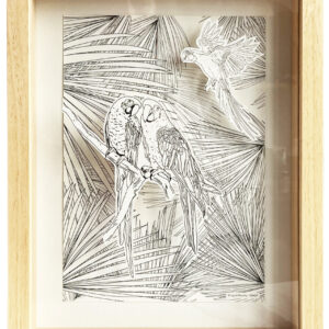 œuvre d'art en papier sculpté