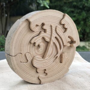 Puzzle tranche 3D en hêtre - Note de musique